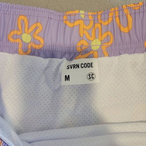 Sovereign Code Purple Flower Swim Bottom Short Men Size Medium - Picture 5 of 9